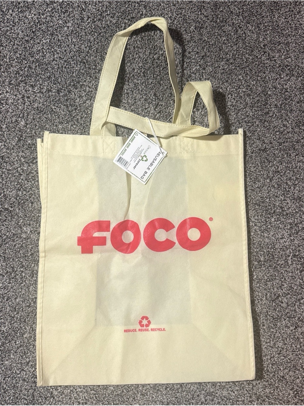 FOCO Reusable Bag Tote by Green Forever 13”x14” New Convention Promo